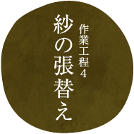 作業工程4紗の張替え